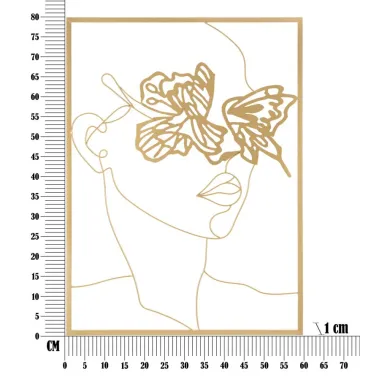 PANEL Z ŻELAZA GOLD FACE 60x1x80 cm